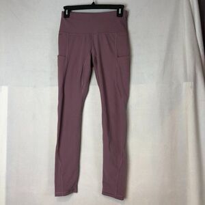 Lingswallow Lavender High Waist Workout Leggings With Side Packets Size S.    AW